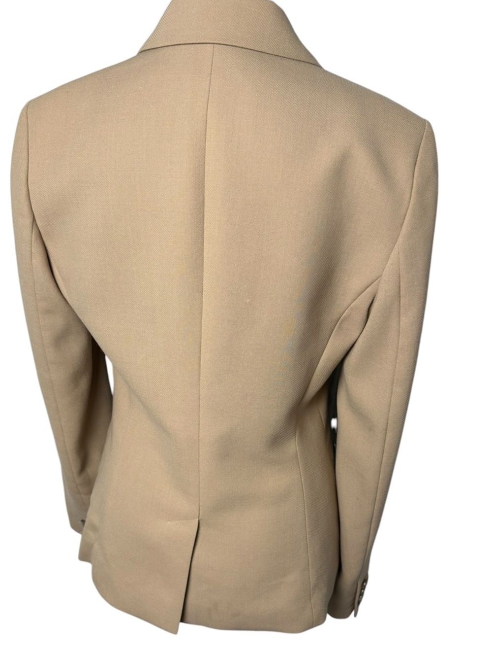J.Crew 100% Wool One-Button Blazer Beige Size 6 (note flaws) - Picture 4 of 11
